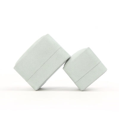 Hàng hóa bán buôn đồ trang sức bao bì hộp nhẫn hộp đồ trang sức tùy chỉnh bao bì đồ trang sức sang trọng đôi đám cưới đính hôn Green Velvet Ring Box với logo
