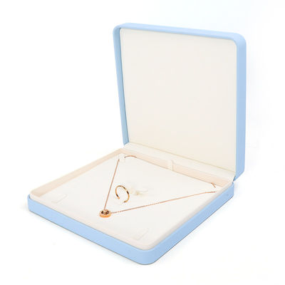 Hạt màu xanh lá cây hộp đồ trang sức da cho đồ trang sức lớn Set vòng cổ vòng đeo tai nhẫn gói