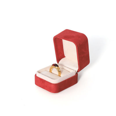 In 3D hộp đồ trang sức màu đỏ cao cấp bao bì cho vòng đeo cổ lớn vòng đeo tai nhẫn