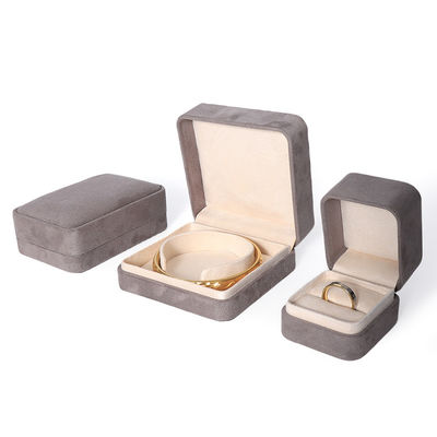 Hộp đóng gói đồ trang sức màu xám cao cấp Hign End Custom Big Jewelry Set Necklace Bracelet Earrings Ring Packaging