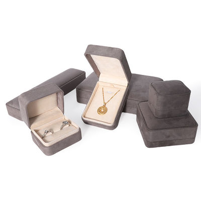 Hộp đóng gói đồ trang sức màu xám cao cấp Hign End Custom Big Jewelry Set Necklace Bracelet Earrings Ring Packaging