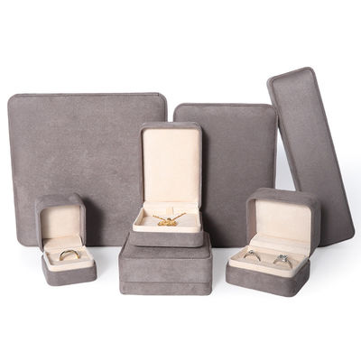 Hộp đóng gói đồ trang sức màu xám cao cấp Hign End Custom Big Jewelry Set Necklace Bracelet Earrings Ring Packaging