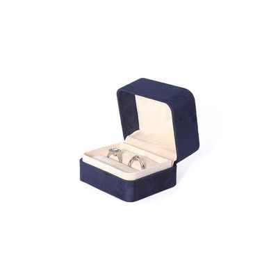 Hộp đựng trang sức màu xanh cao cấp bán buôn sản xuất tại Trung Quốc, hộp đựng trang sức lớn tùy chỉnh cao cấp, bộ trang sức vòng cổ vòng tay bông tai nhẫn bao bì hình vuông thủ công bằng nhung xanh với logo
