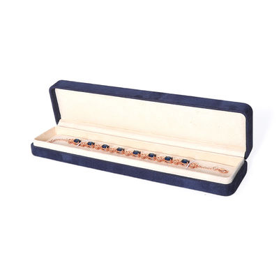 Hộp đựng trang sức màu xanh cao cấp bán buôn sản xuất tại Trung Quốc, hộp đựng trang sức lớn tùy chỉnh cao cấp, bộ trang sức vòng cổ vòng tay bông tai nhẫn bao bì hình vuông thủ công bằng nhung xanh với logo