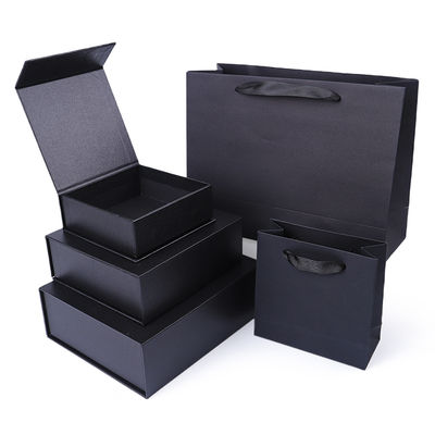 Sản xuất bán buôn chất lượng cao Hộp quà từ tính Bao bì Logo tùy chỉnh sang trọng Hộp đồ trang sức từ tính màu đen