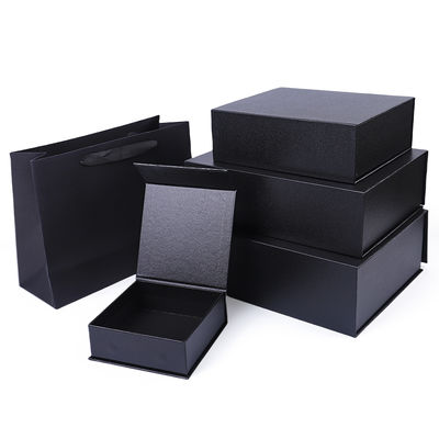 Sản xuất bán buôn chất lượng cao Hộp quà từ tính Bao bì Logo tùy chỉnh sang trọng Hộp đồ trang sức từ tính màu đen