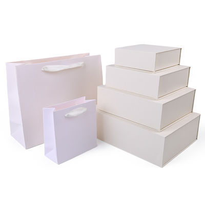 Sản xuất bán buôn hộp quà tặng từ tính chất lượng cao Bao bì Logo tùy chỉnh sang trọng Thân thiện với môi trường Giấy bìa cứng Hộp trang sức từ tính màu trắng