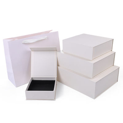Sản xuất bán buôn hộp quà tặng từ tính chất lượng cao Bao bì Logo tùy chỉnh sang trọng Thân thiện với môi trường Giấy bìa cứng Hộp trang sức từ tính màu trắng