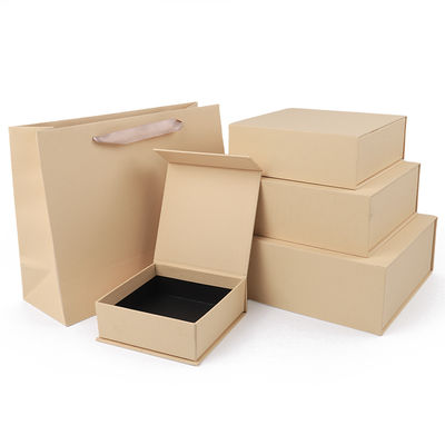 Sản xuất bán buôn hộp quà tặng từ tính chất lượng cao Bao bì Hộp từ tính màu vàng bằng giấy bìa cứng thân thiện với môi trường có logo tùy chỉnh Hộp đựng trang sức từ tính sang trọng