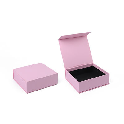 Sản xuất bán buôn hộp quà tặng từ tính chất lượng cao Bao bì Hộp trang sức từ tính màu hồng bằng giấy bìa cứng thân thiện với môi trường có logo tùy chỉnh