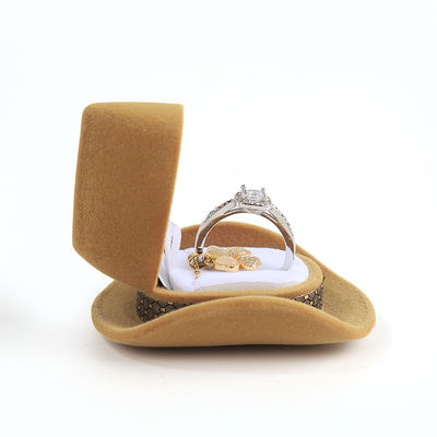 tùy chỉnh cá nhân cao cấp nhung cao bồi đồ trang sức hộp nhẫn cho quà lễ hội