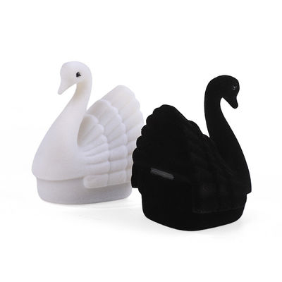 Hộp đựng nhẫn nhung cao cấp hình thiên nga cá nhân hóa để đóng gói trang sức làm quà tặng ngày lễ