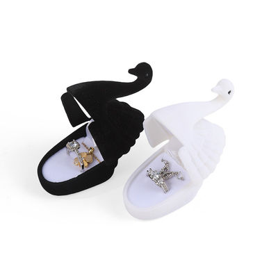 Hộp đựng nhẫn nhung cao cấp hình thiên nga cá nhân hóa để đóng gói trang sức làm quà tặng ngày lễ