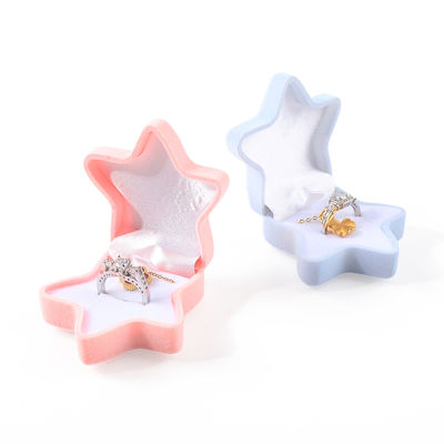 OEM cá nhân hóa flip sao biển nhẫn nhung hộp đồ trang sức bao bì với logo