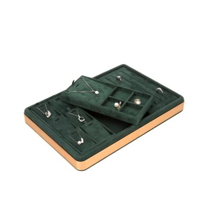 OEM Luxury Velvet Jewelry Trays Logo tùy chỉnh Organizer Jewelry Trays Jewelry Set Display