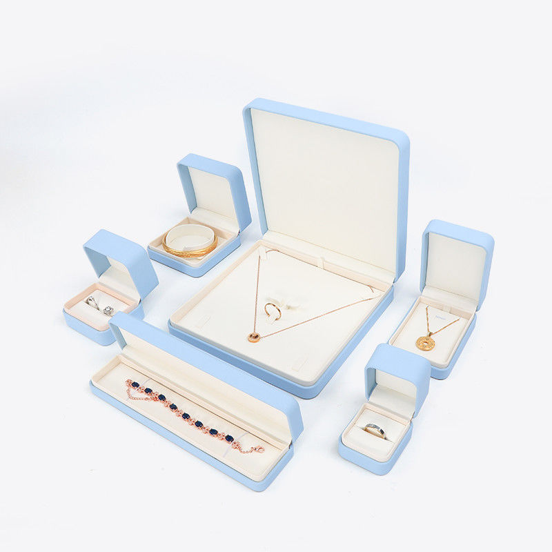 Hạt màu xanh lá cây hộp đồ trang sức da cho đồ trang sức lớn Set vòng cổ vòng đeo tai nhẫn gói