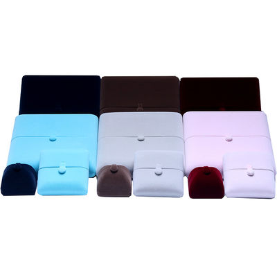 10*10*3cm Hanhong Logo tùy chỉnh đồ trang sức xa xỉ hộp đóng gói nhung nhẫn nhẫn đeo tay tai