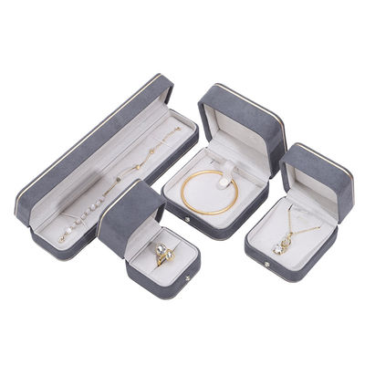 Hot Stamping Logo Hanhong Xám hộp trang sức tùy chỉnh cho vòng đeo cổ