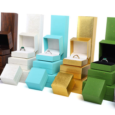 Hộp đồ trang sức vật liệu giấy nhung phong cách mới nhất cho vòng tai vòng cổ và nhẫn