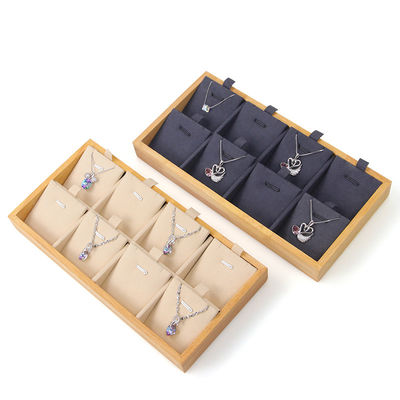 Multiple Cell Solid Wood Pendant Storage Rack Chiếc dây chuyền sang trọng Thẻ hiển thị