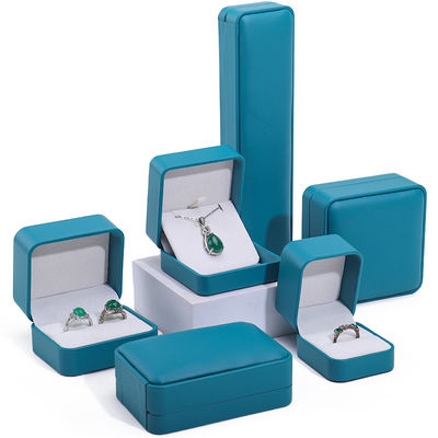 Peacock Green Eye-Catching giả da đồ trang sức bao bì hộp Set Luxury Case