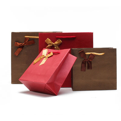 Twill Grain Ống mịn giấy giấy Tote túi quà đồ trang sức bao bì người giữ