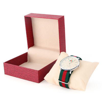 Fine Pebble Grain Hard Paper Watch Box Packaging Box Khối lưu trữ ván nhỏ gọn