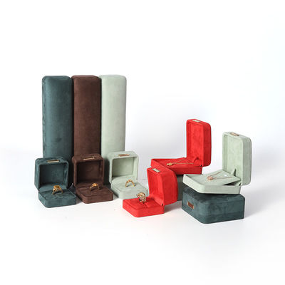 Hộp đựng trang sức nhung hình bát giác có thể tùy chỉnh, hộp đựng trang sức lật với miếng vá vàng