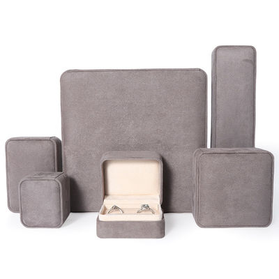 Hộp đóng gói đồ trang sức màu xám cao cấp Hign End Custom Big Jewelry Set Necklace Bracelet Earrings Ring Packaging