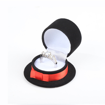 Hộp đựng nhẫn trang sức nhung đen Magic Hat cao cấp, cá nhân hóa, có thể tùy chỉnh cho các ngày lễ